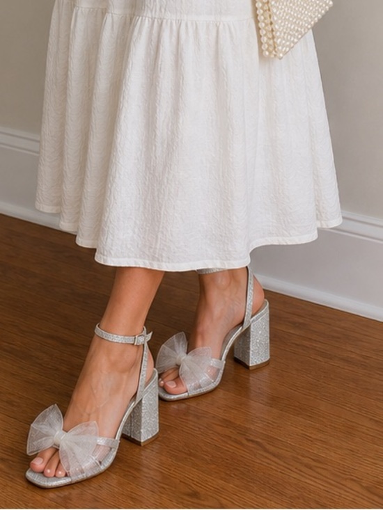 Badgley Mischka Shoes - Badgley Mischka Bridal Bride Shoes - Sparkly Bow